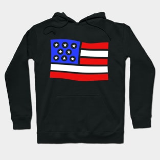 American Flag in The Wind Hoodie